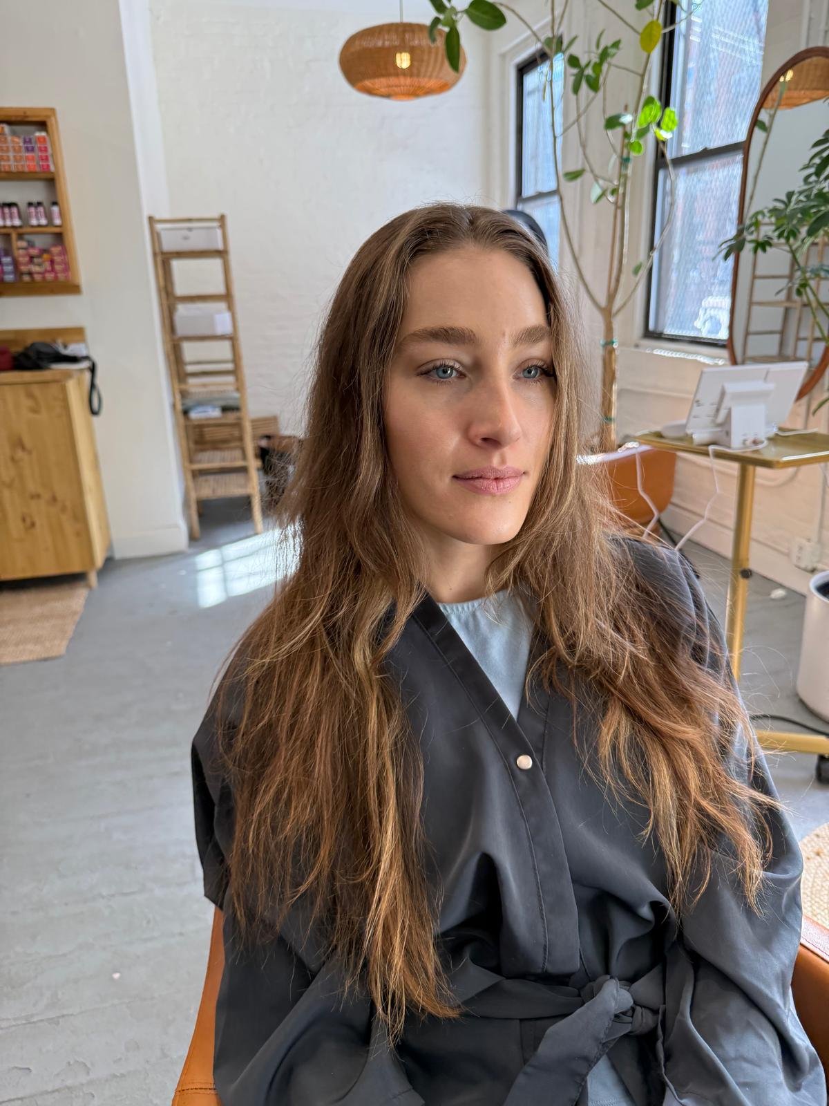 Before hair transformation at Williamsburg Blow Bar
