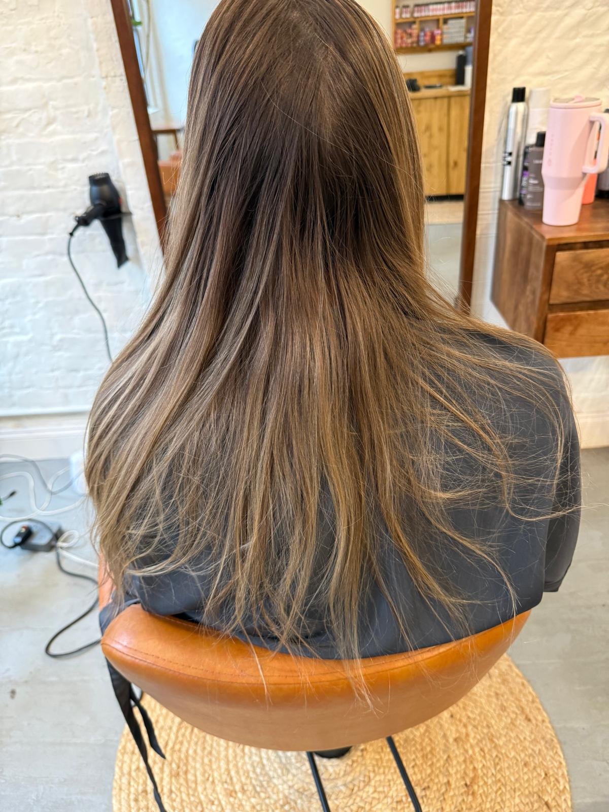 Before hair transformation at Williamsburg Blow Bar