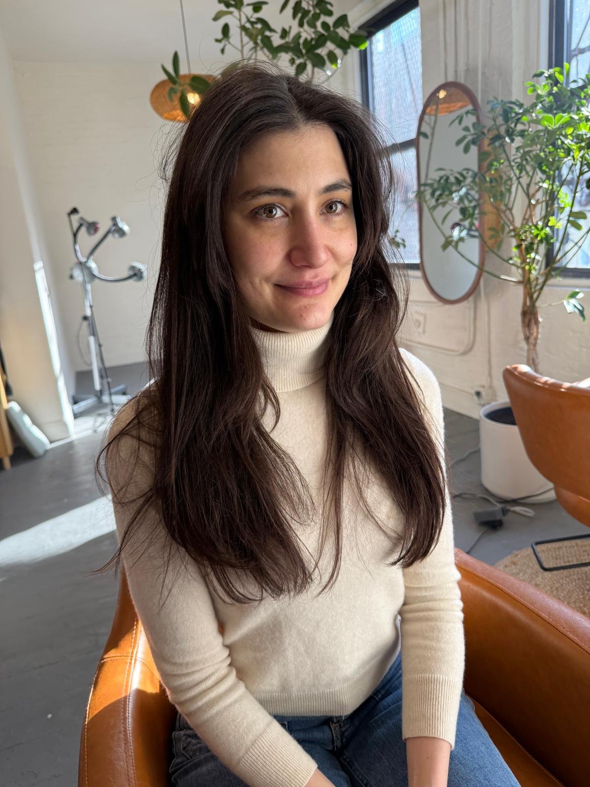 Before haircut & blowout styling at Williamsburg Blow Bar