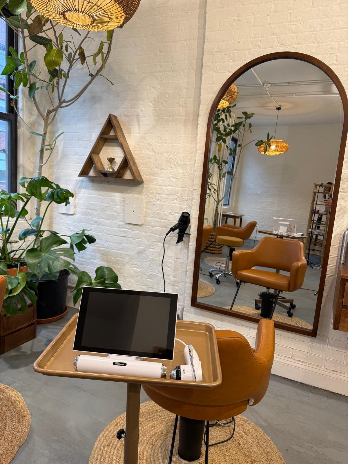 Professional scalp camera analysis consultation at Williamsburg Blow Bar